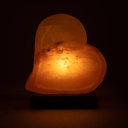 Lampe de sel Double Coeur avec câble et LED 2