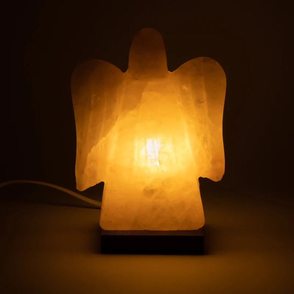 Lampe de sel Ange avec câble et LED 2