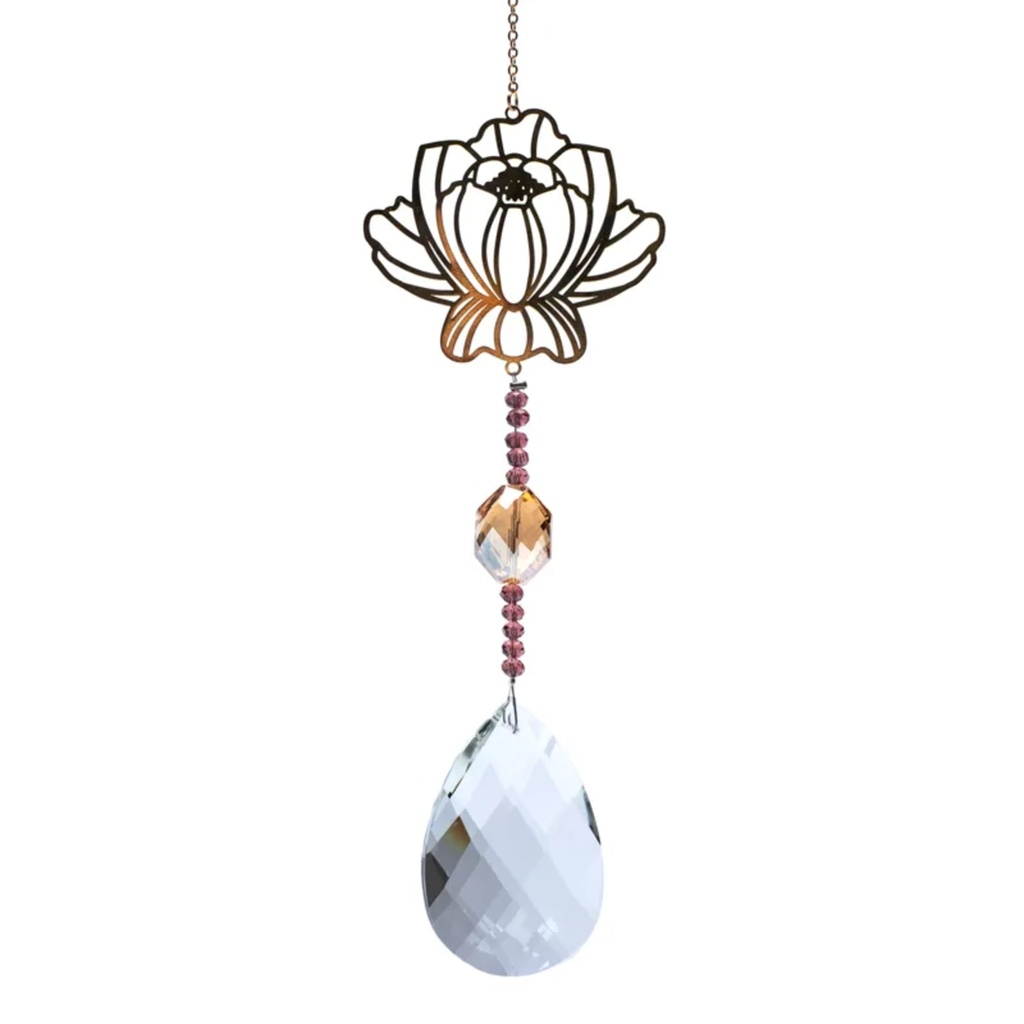 Goutte en verre blanc avec Lotus 1