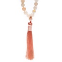 Mala Aventurine rose avec pompon 0
