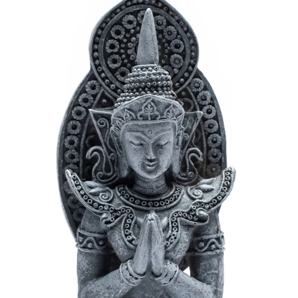 Bouddha priant Thaïlande gris 3