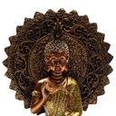 Bouddha de la Réassurance avec aura et trône 3