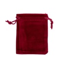 Sac cadeau velours bordeaux XS 0