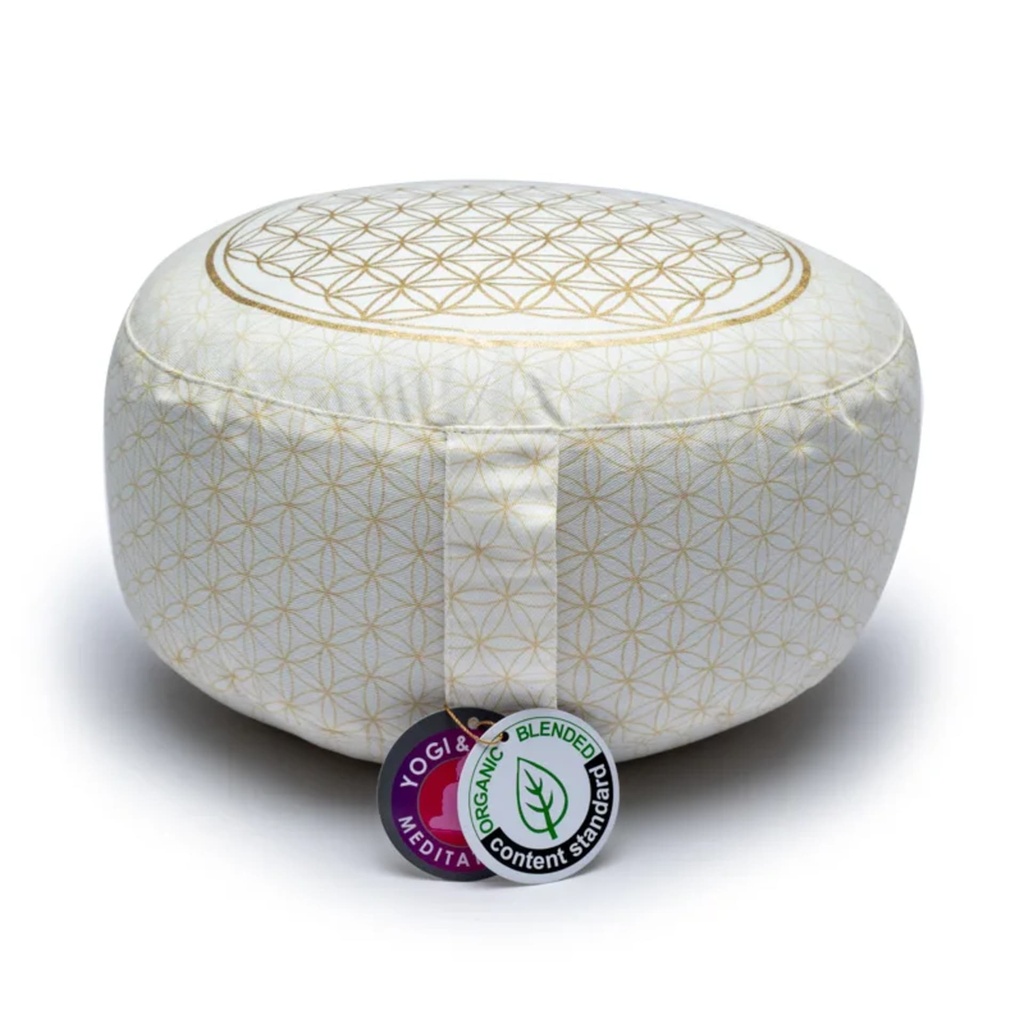 Coussin de méditation Fleur de vie coton Bio (OCS) 1