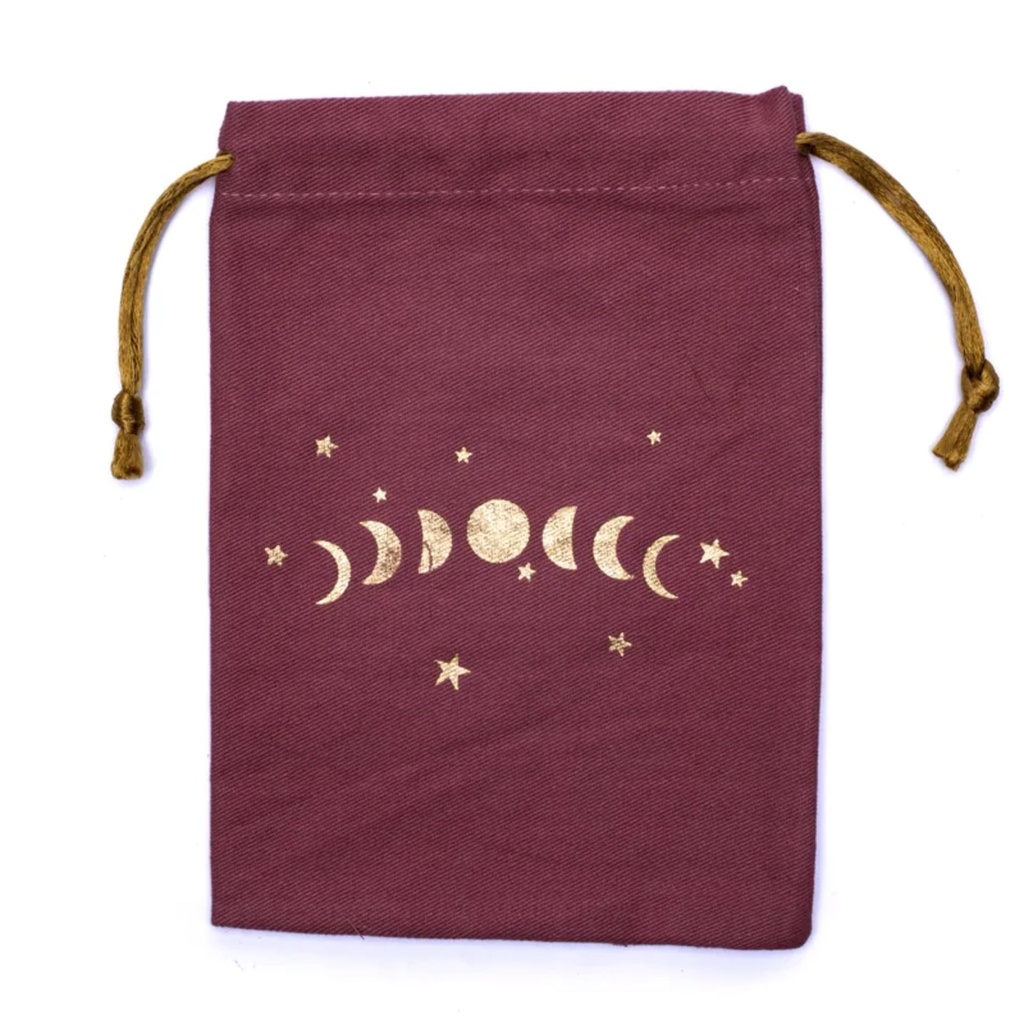 Sac en coton phases lunaires rose 0