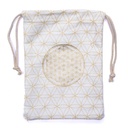 Sac en coton fleur de vie blanc 0