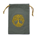 Sac en coton avec arbre de vie vert 0