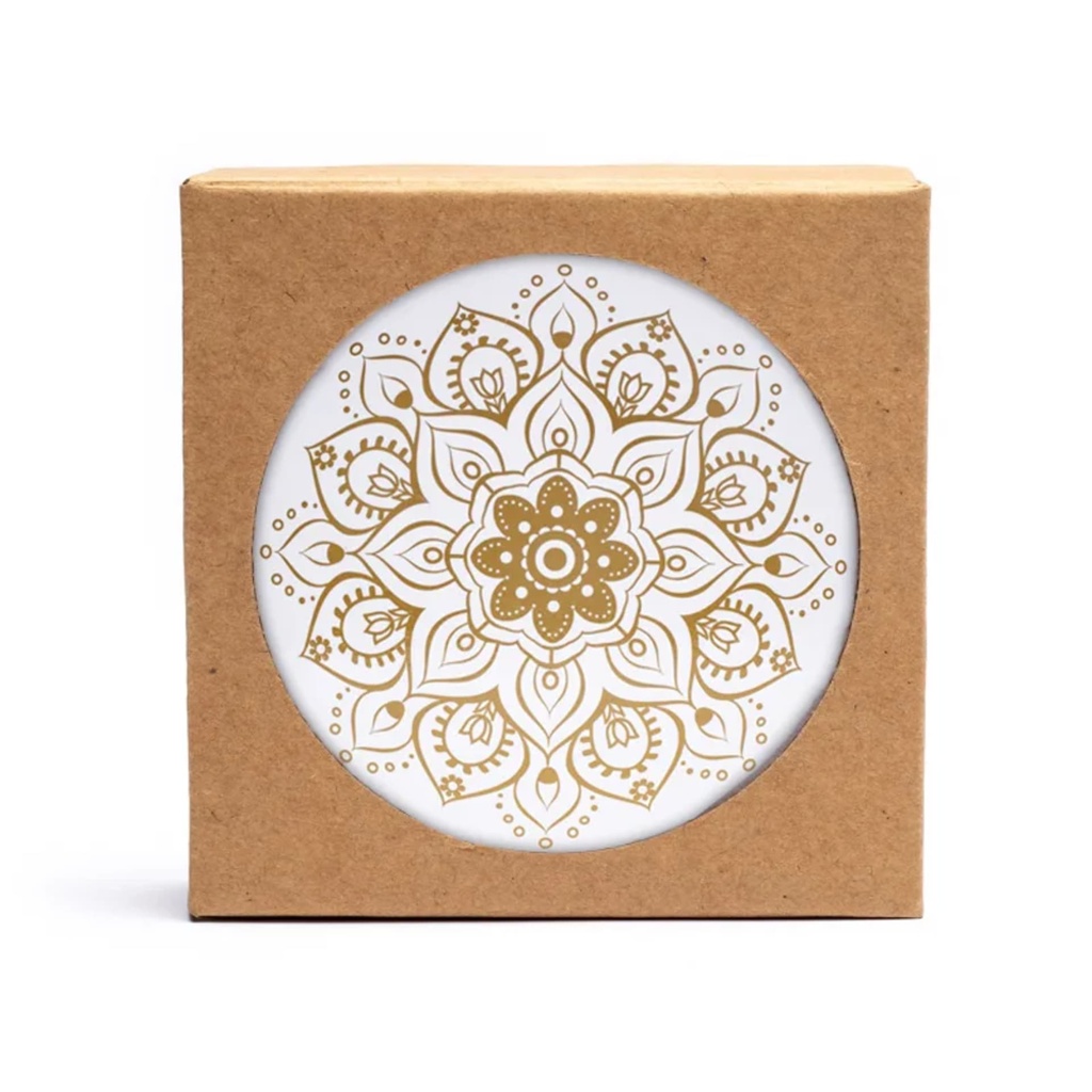 Dessous de verre Mandala blanc lot de 6 0