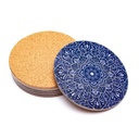 Dessous de verre Mandala bleu foncé lot de 6 1