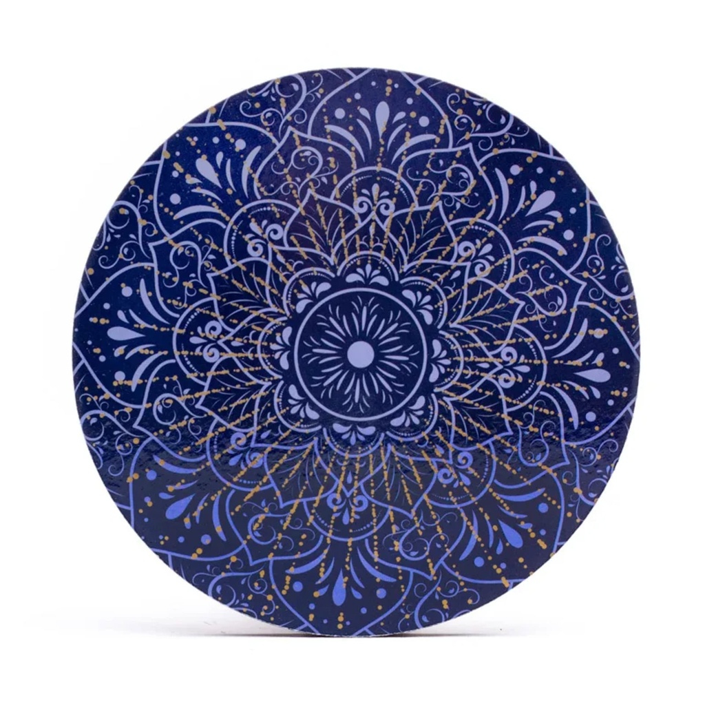 Dessous de verre Mandala bleu foncé lot de 6 2