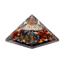 Pyramide de Fleur de vie colorée avec pointe de Cristal 0