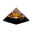 Orgonite chakra pyramide Tourmaline noire avec Om 0