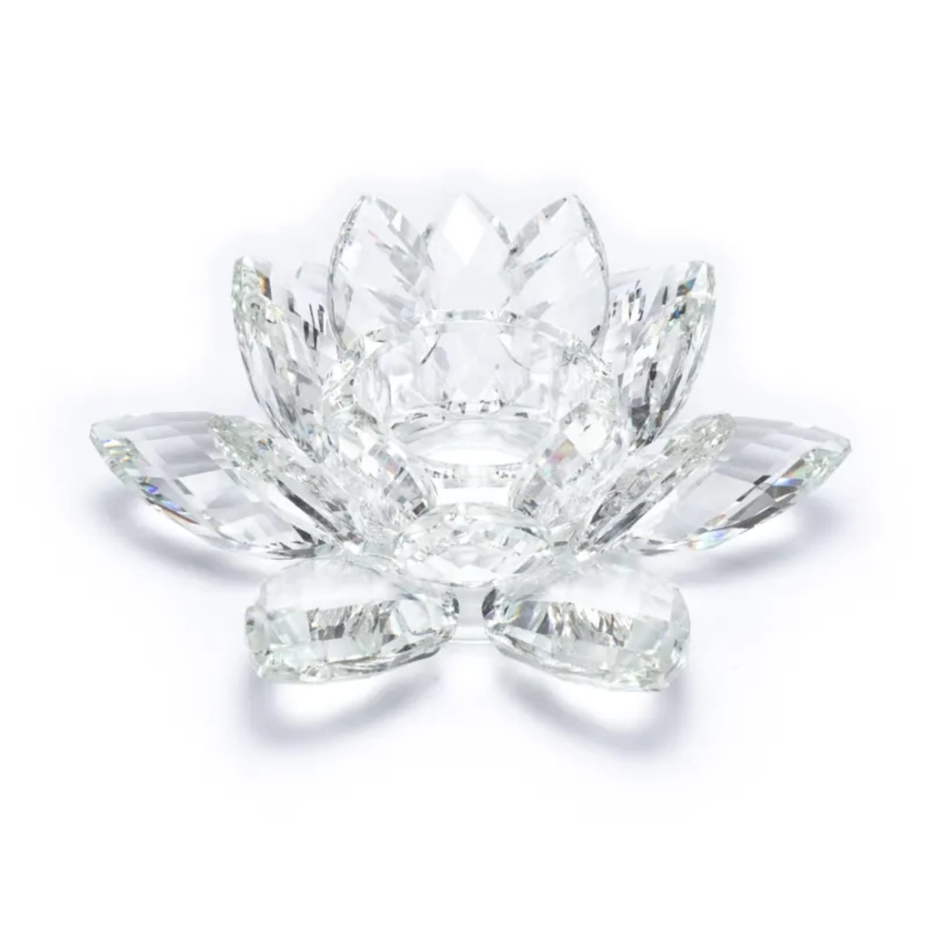 Bougeoir Lotus cristal L 0