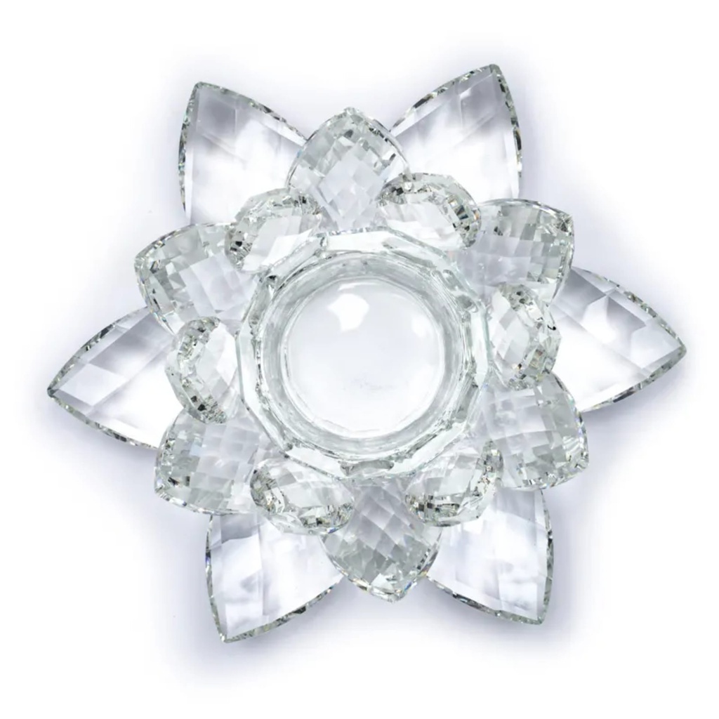 Bougeoir Lotus cristal L 1