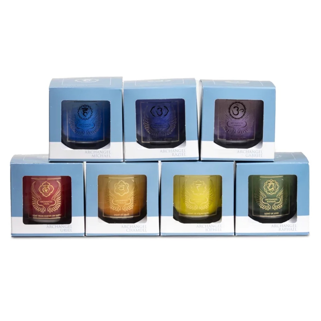 Coffret: 3x7 bougies votives d'archange parfumées 0
