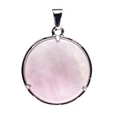 Pendentif Lotus Om avec Quartz rose 0
