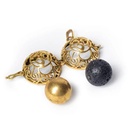 Pendentif grossesse OM boule harmonie couleur or 0