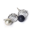 Pendentif grossesse Lotus boule harmonie couleur argent 0