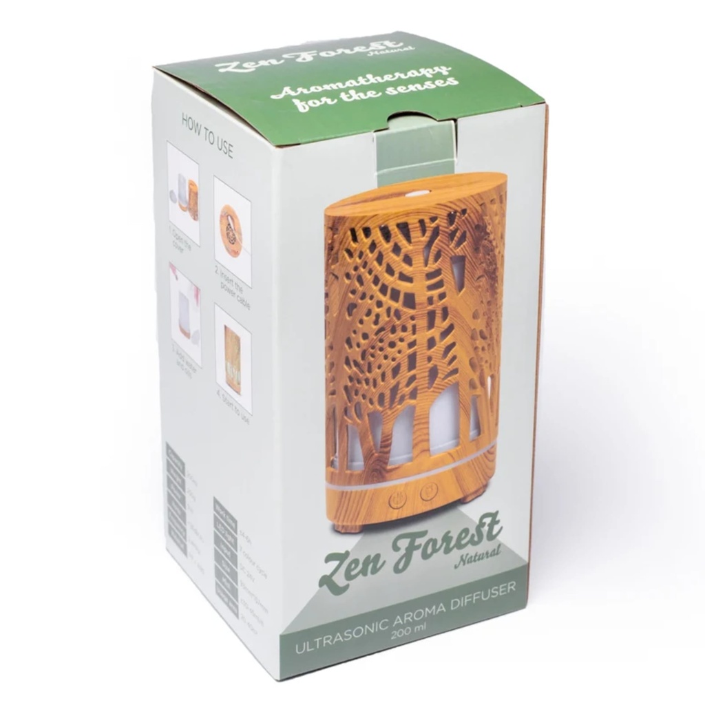Diffuseur d'arôme ultrasonique Zen Forrest naturel 1