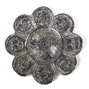 Brûleur d'encens signes auspicieux couleur d'argent 1