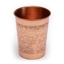 Gobelets en cuivre motif floral gravé 1