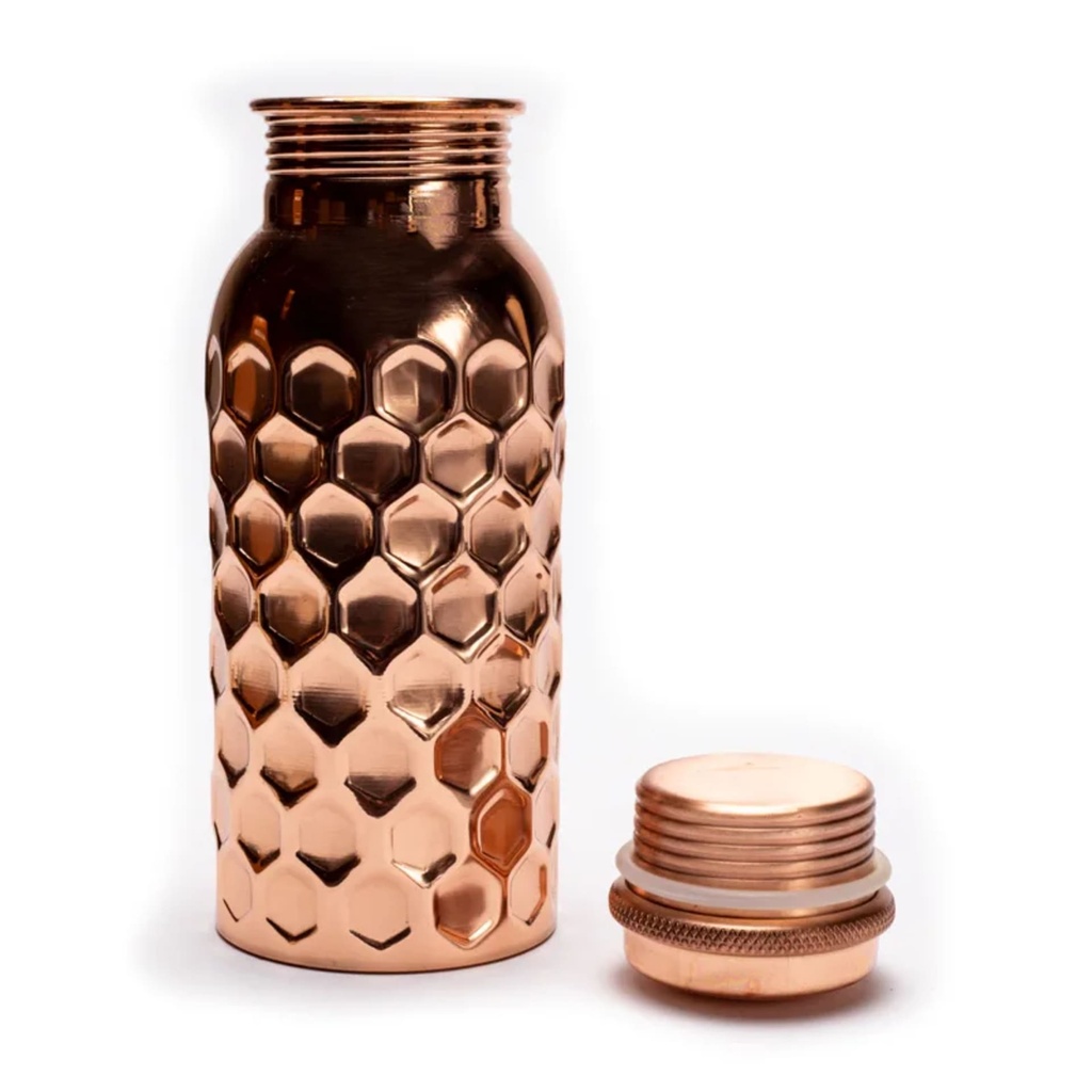 Bouteille en cuivre martelée 0