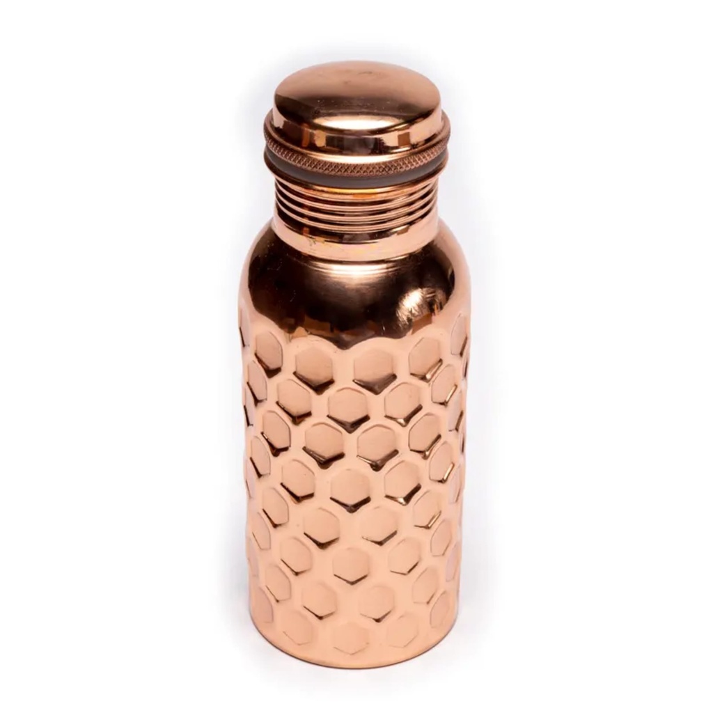 Bouteille en cuivre martelée 1