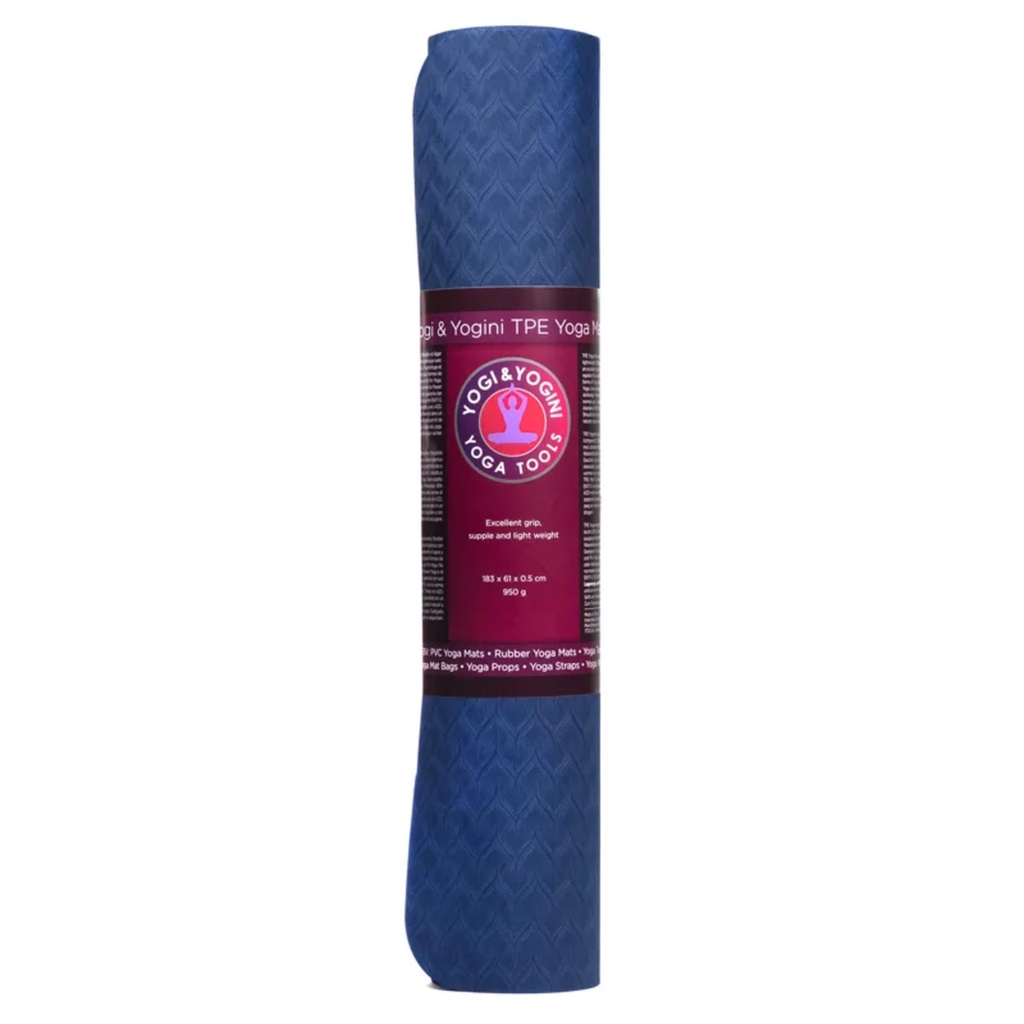 Yogi & Yogini Premium tapis de Yoga TPE bleu 3