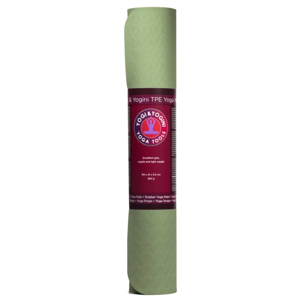 Yogi & Yogini Premium tapis de Yoga TPE  vert 3