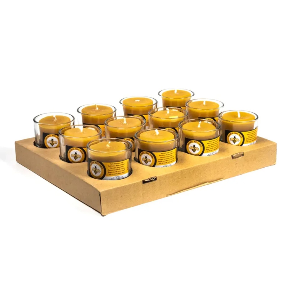 Bougie votive cire d'abeille 0