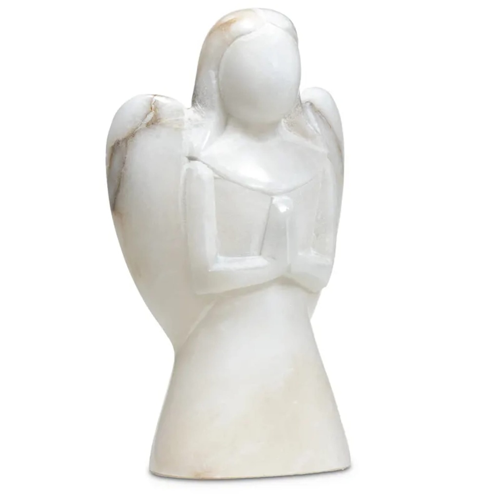 Statuette ange marbre blanc 0