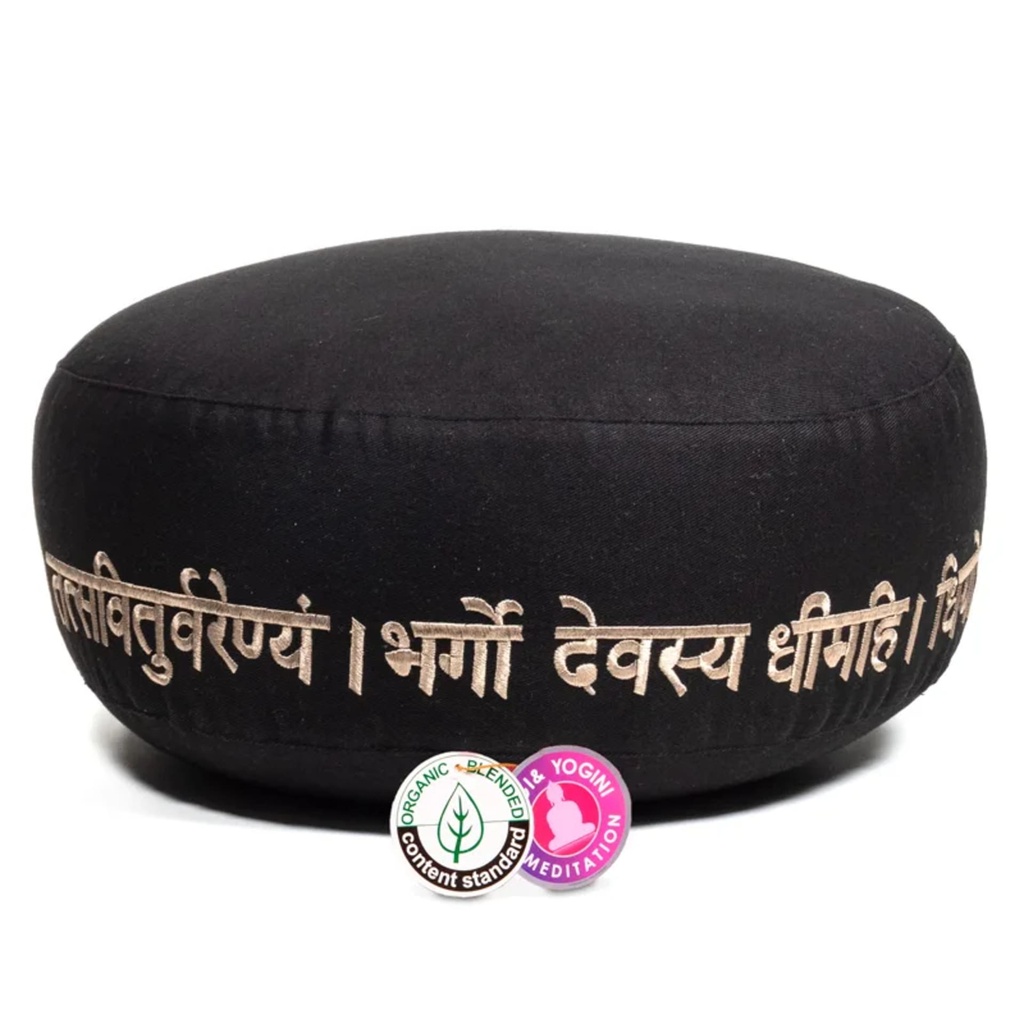 Coussin de méditation Gayatri mantra coton BIO (OCS) 0