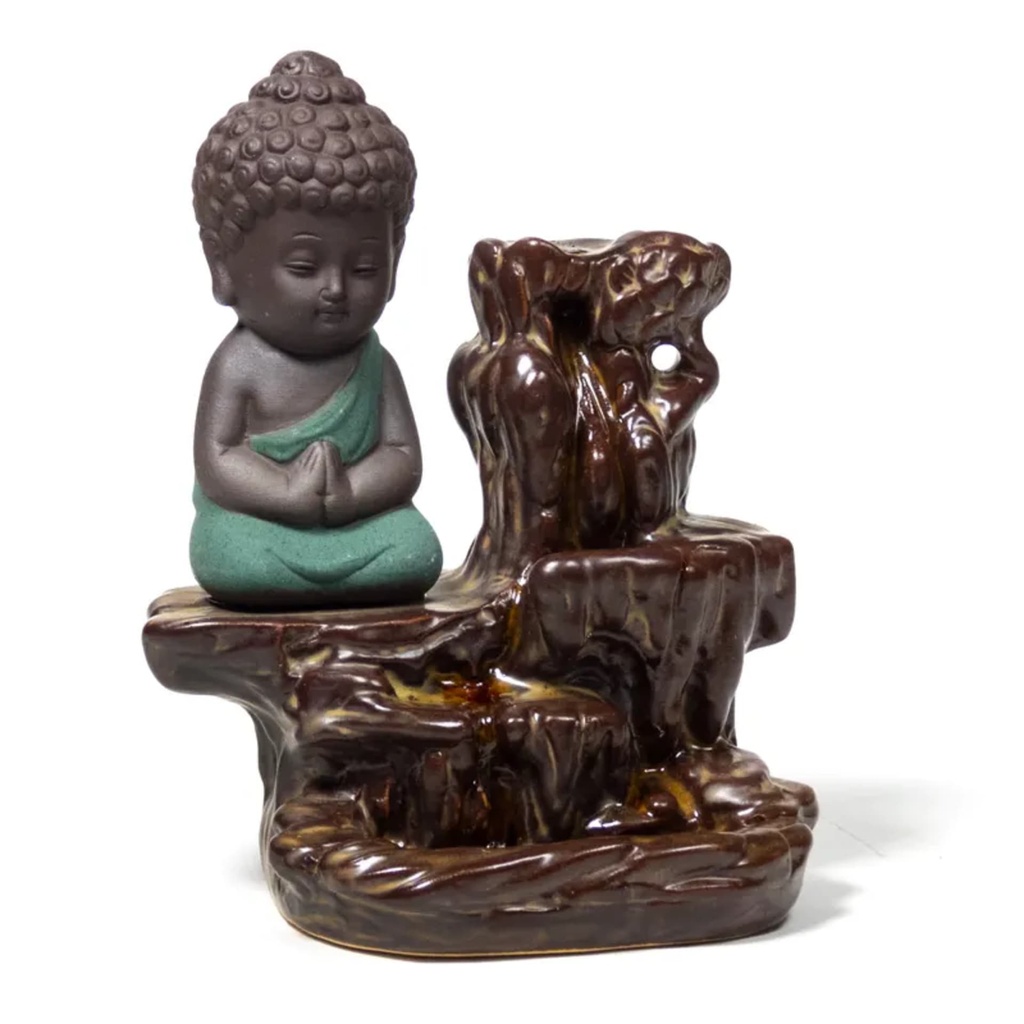 Brûleur d'encens à refoulement petit Bouddha 0