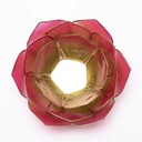 Lumière dámbiance pétale Lotus rose/vert bordure or 0