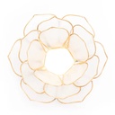 Lumière d'ambiance pétale Lotus naturel bordure or 0