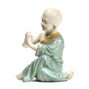 Statue Moine Yoga Namaste Vert 1