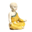 Statue Moine Yoga Om Orange 0
