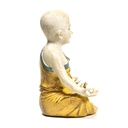 Statue Moine Yoga Om Orange 1