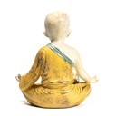 Statue Moine Yoga Om Orange 2