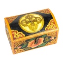 Coffret à trésor tibétain avec double dorje petit 1