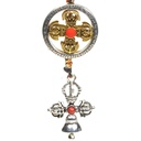 Pendentif de protection double dorje cloche 0