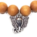 Mala / bracelet élastique Sandelwood avec Ganesh 0