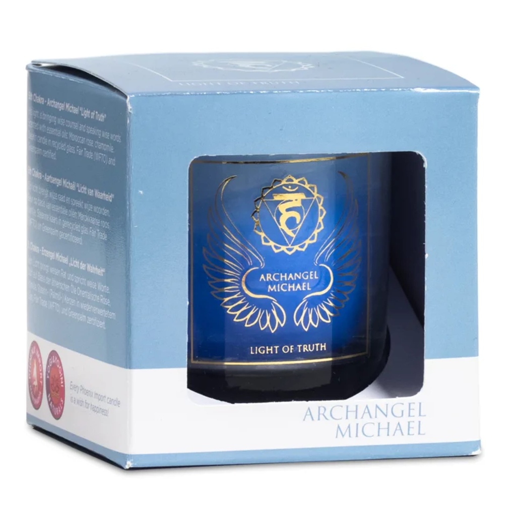 Bougie votive parfumée Archange Michael chakra 5 0