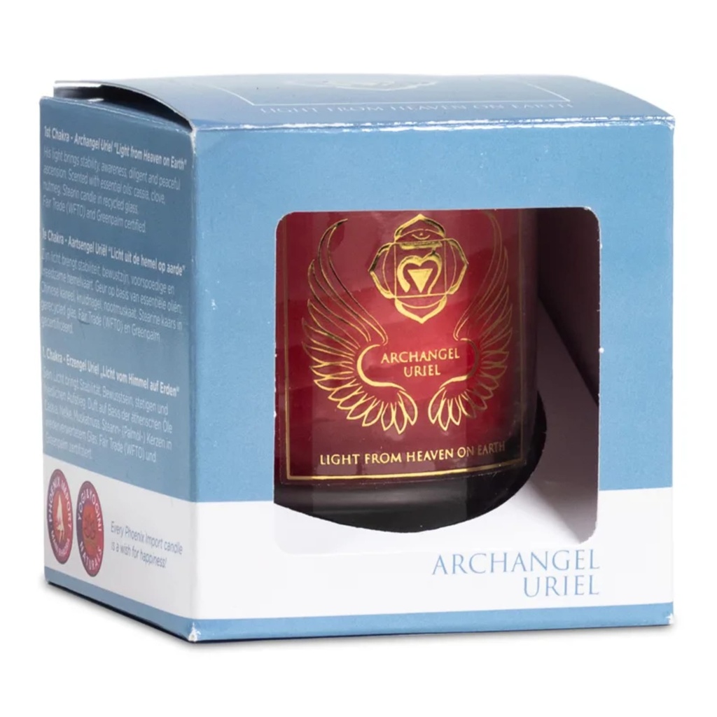 Bougie votive parfumée Archange Uriel chakra 1 0