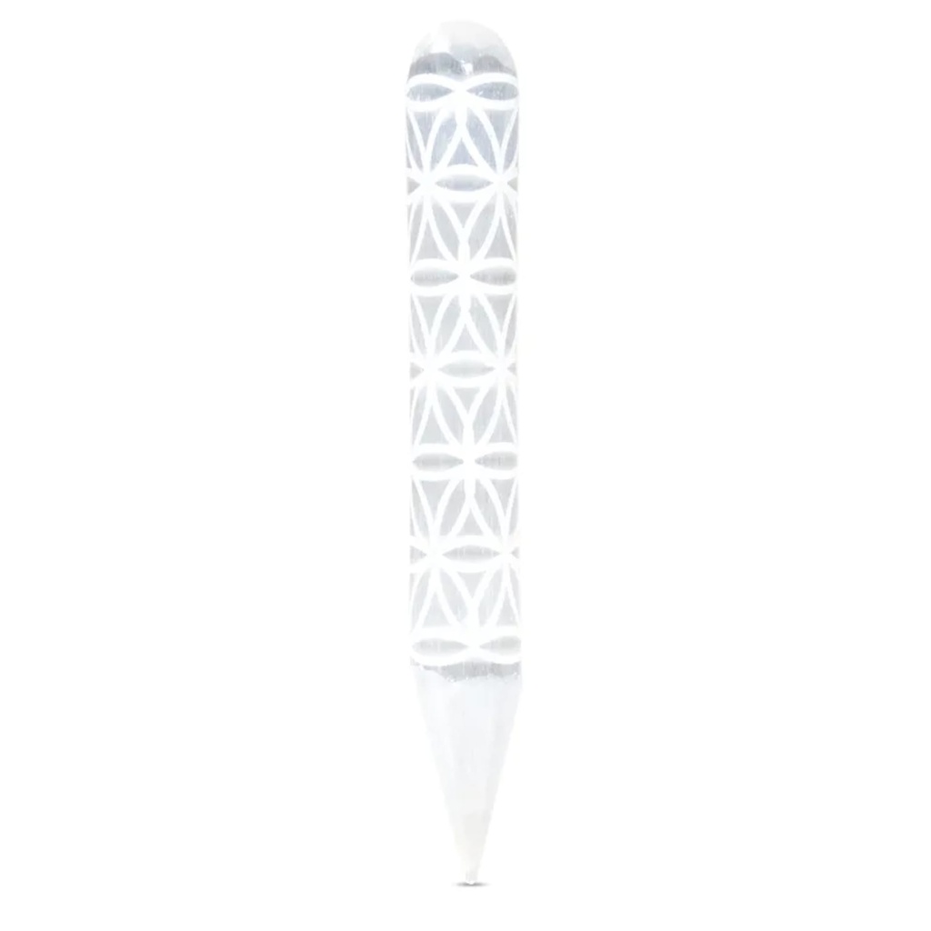 Baguette de massage en Sélénite fleur de vie 0