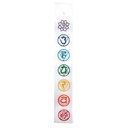 Brûleur d'encens Sélénite 7 chakras long 0