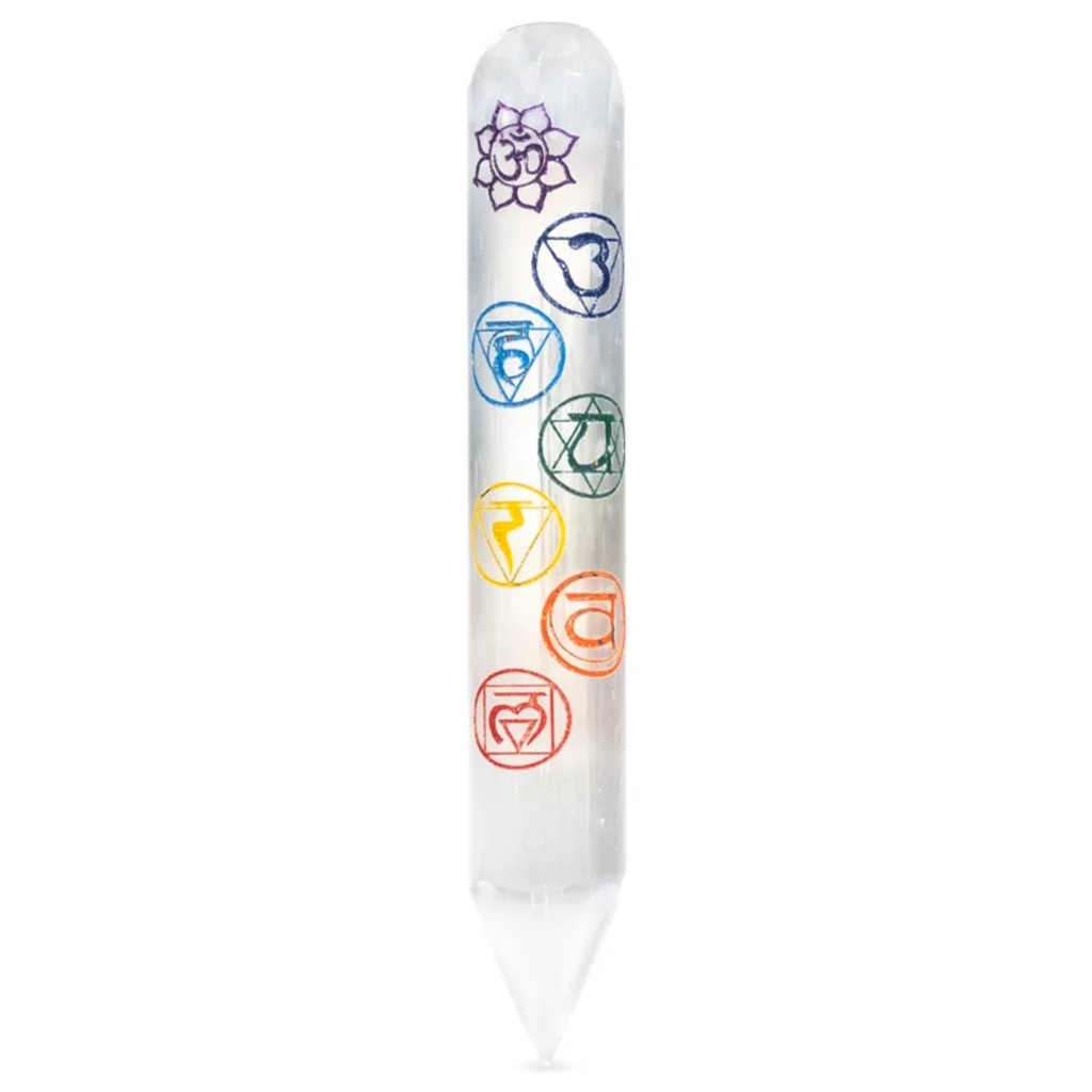 Baguette de massage Sélénite 7 chakra 0