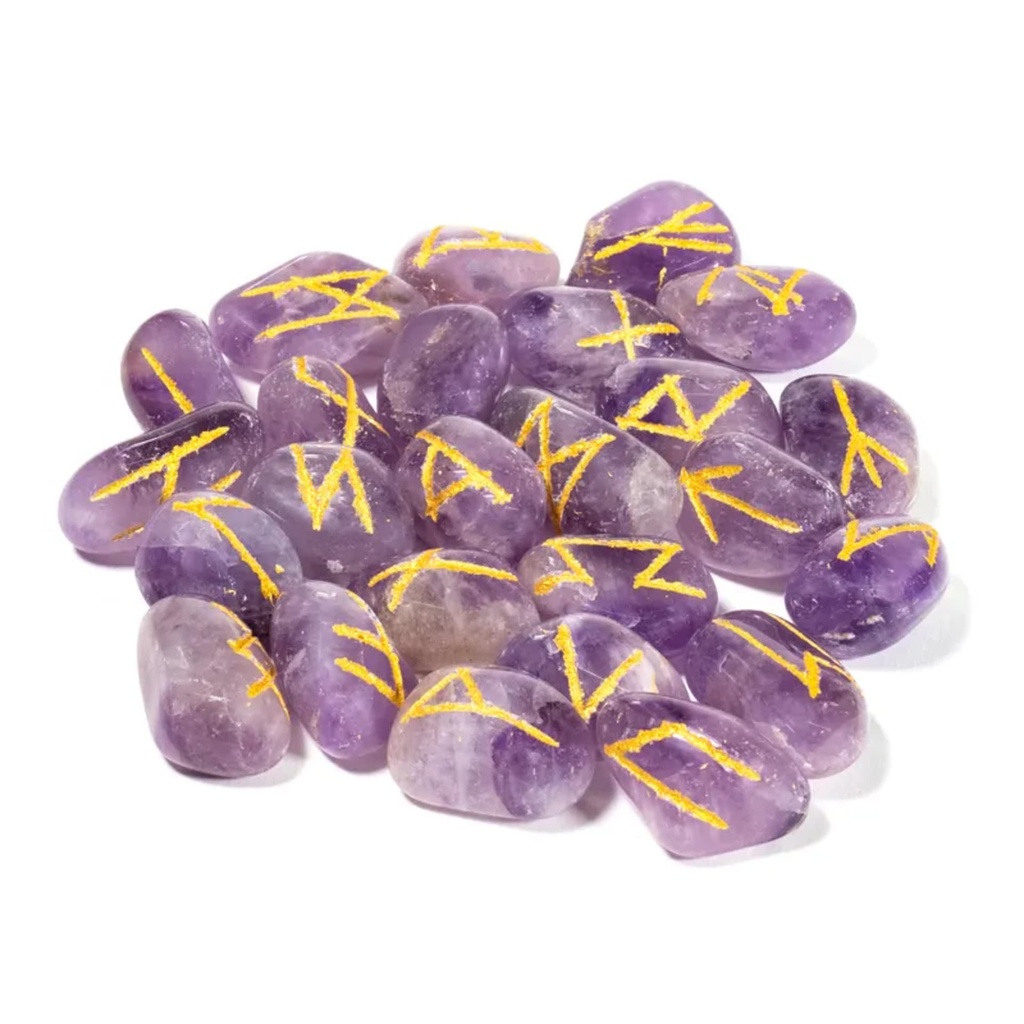 Améthyste Oracle Rune dans un sac de velours 0