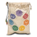 Set de 7 pierres des chakra dans un sac en coton 1
