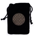 Pochette de velours avec fleur de vie 0